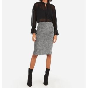 Express Metallic Pencil Skirt